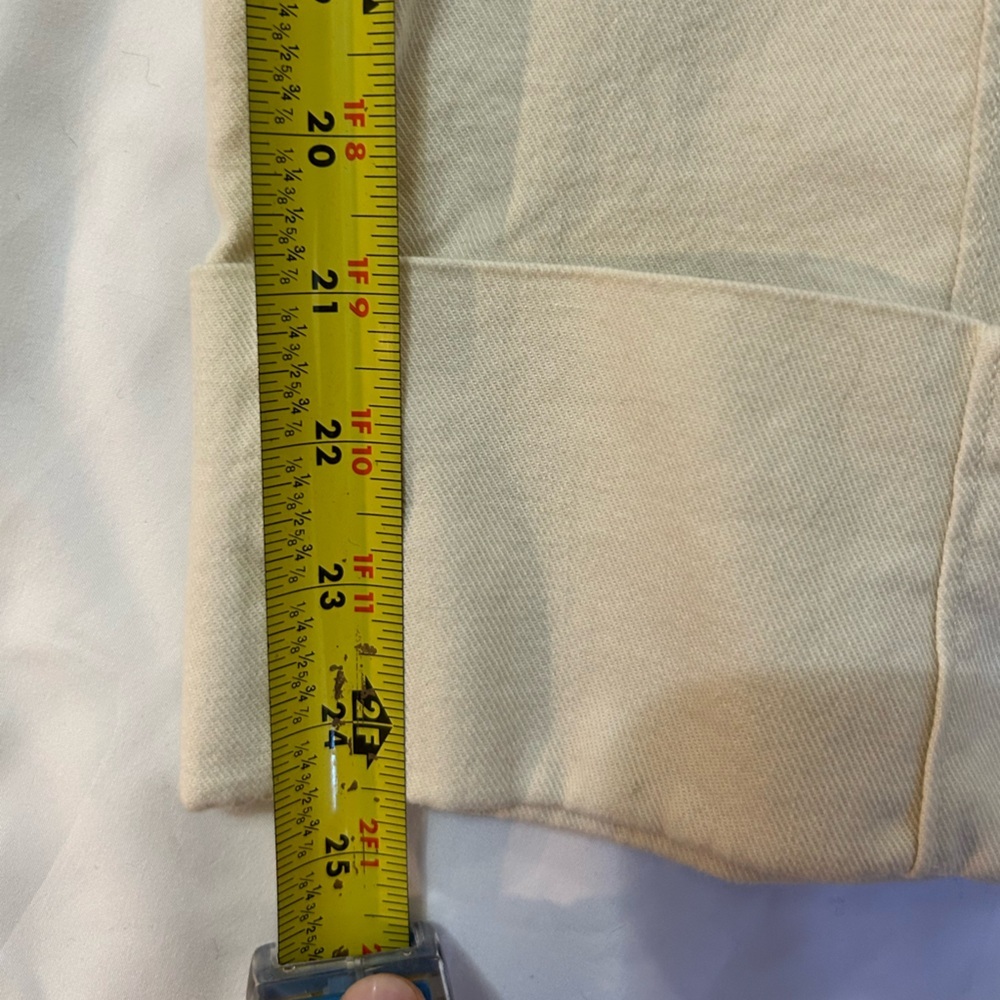 Rachel Comey Off-White Cropped Wide Cuff Pants Side Zip Pockets Front Seam Sz 0 - Picture 10 of 12